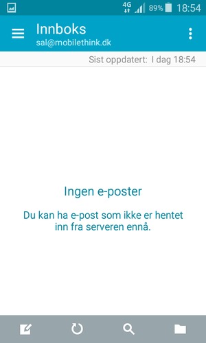 Gmail/Hotmail er klar til bruk