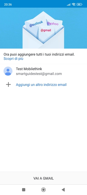Seleziona VAI A GMAIL