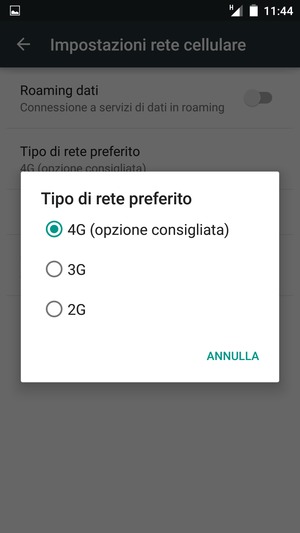 Seleziona la tua opzione preferita