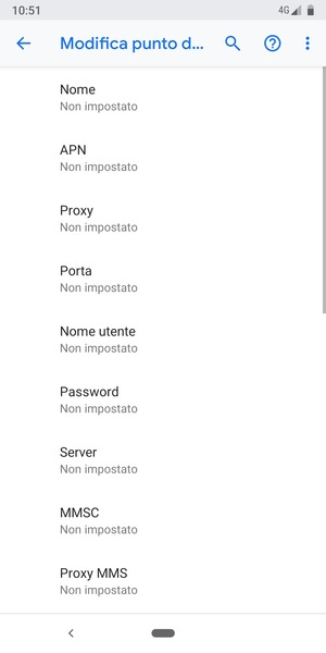 Inserisci informazioni MMS