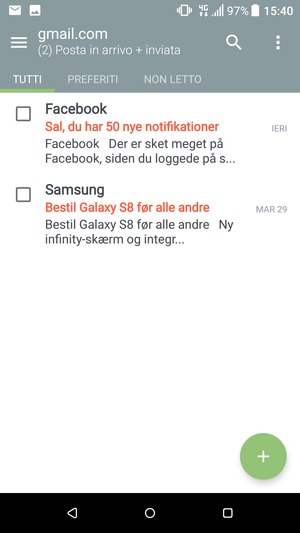 Il tuo Gmail è pronto per l'uso