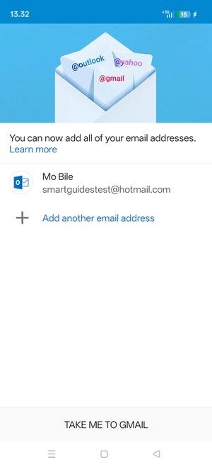 Select TAKE ME TO GMAIL