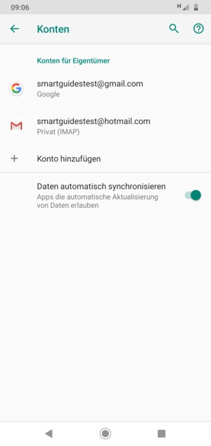 Wählen Sie Ihr Google Konto