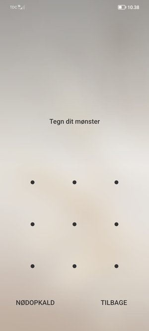 Din telefon er nu sikret med en skærmlås