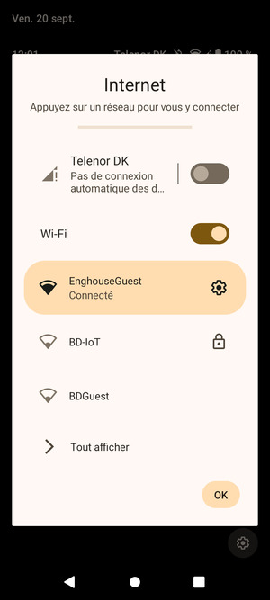 Désactiver le Wi-Fi