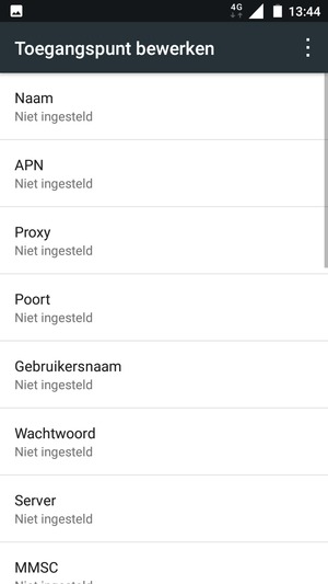Voer internetgegevens in