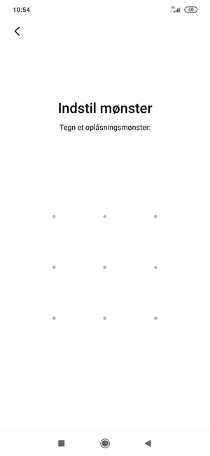 Tegn et oplåsningsmønster