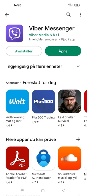 Velg Åpne