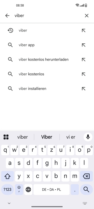 Geben Sie den Namen der App ein und wählen Sie Suchen