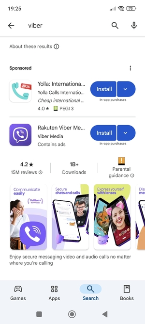 Select the app
