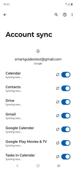 Your information will be synchronised