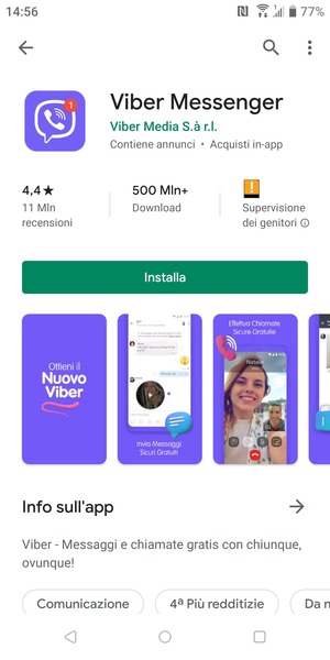 Seleziona Installa