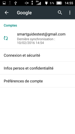 Sélectionnez votre compte