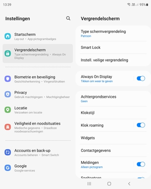 Uw telefoon is nu beveiligd met een schermvergrendeling
