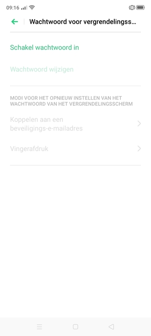 Selecteer Schakel wachtwoord in