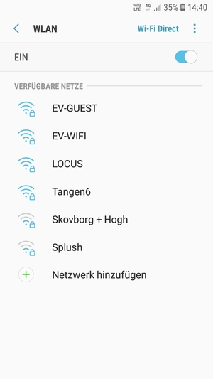 Wählen Sie das Wireless-Netzwerk, zu dem Sie eine Verbindung herstellen möchten
