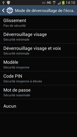 Sélectionnez Modèle