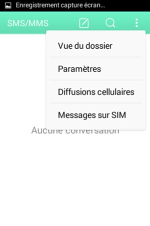 Sélectionnez le bouton du Menu puis Paramètres