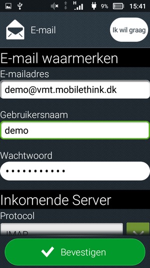 Voer Gebruikersnaam in