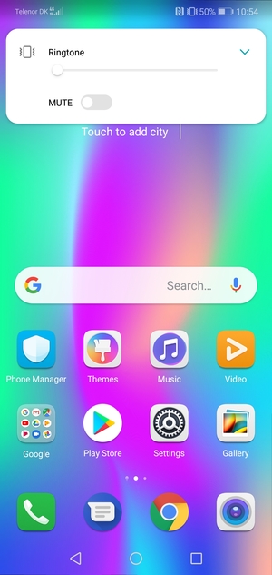 Continue to press  for vibration mode, which is approved with a short vibration