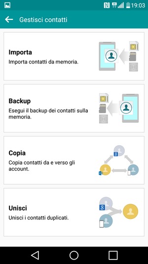 Seleziona Importa