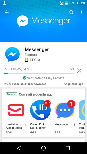 Attendi il completamento del processo di installazione
