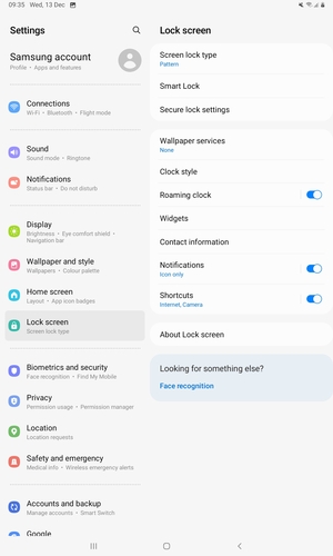 Your tablet is now secure with a screen lock
