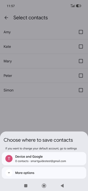 Select  Device and Google