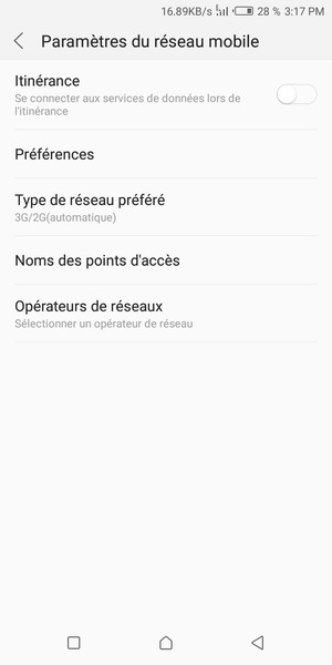 Sélectionnez Noms des points d'accès