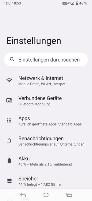 Wählen Sie Netzwerk & Internet
