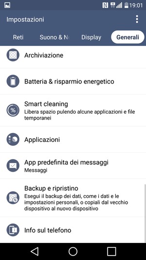 Scorri e seleziona Backup e ripristino
