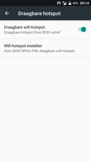 Uw telefoon is nu geïnstalleerd voor gebruik als modem