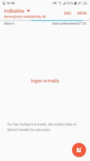 Din konto er klar til brug