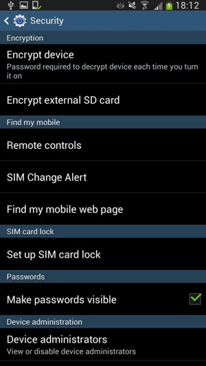 Select Set up SIM card lock