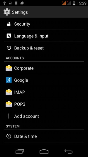 Scroll to and select Google