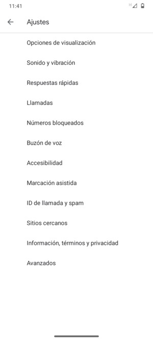 Seleccione Buzón de voz