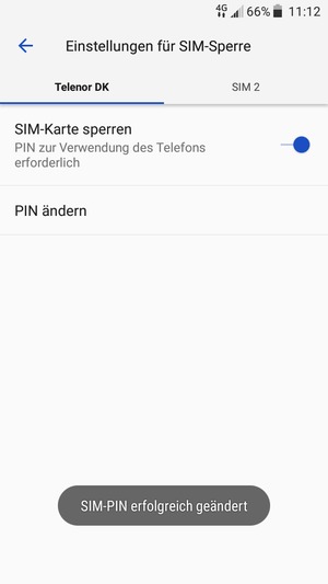 Ihre SIM-PIN wurde geändert