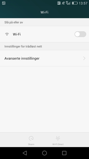 Slå på Wi-Fi