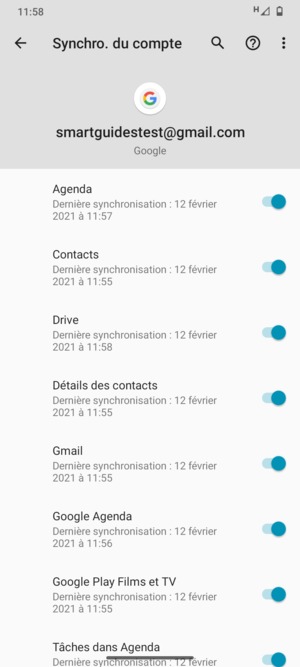 Sélectionnez le bouton du Menu