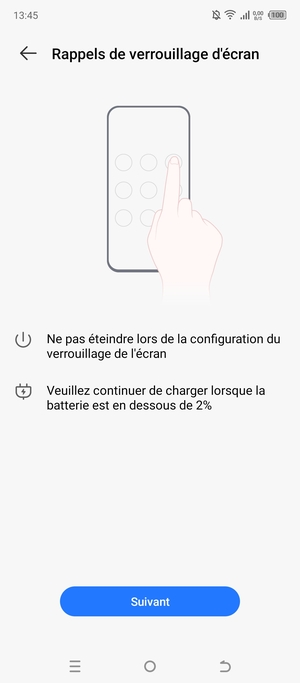 Sélectionnez SUIVANT