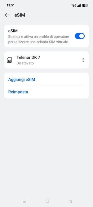 Seleziona il tasto Menu