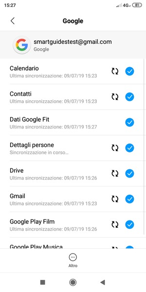 Le tue informazioni verranno sincronizzate