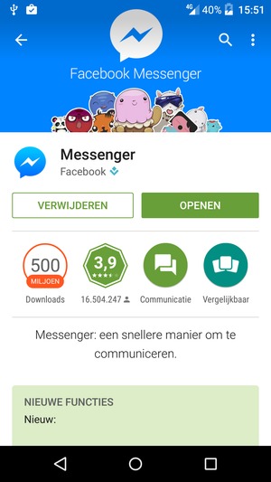 Selecteer OPENEN