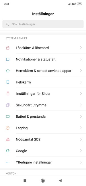 Scrolla till och välj Ytterligare inställningar