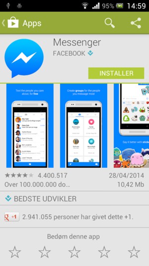 Vælg INSTALLER