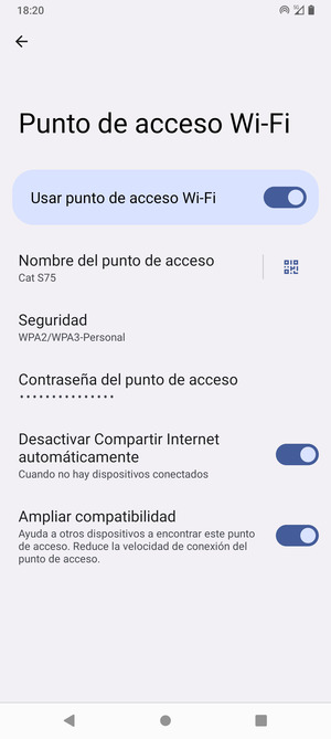 El teléfono ha sido configurado para su uso como módem