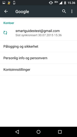 Velg kontoen din