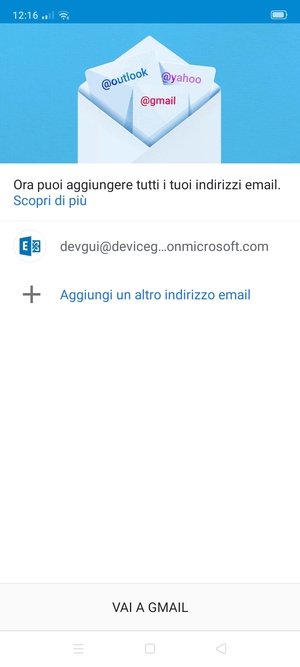 Seleziona VAI A GMAIL