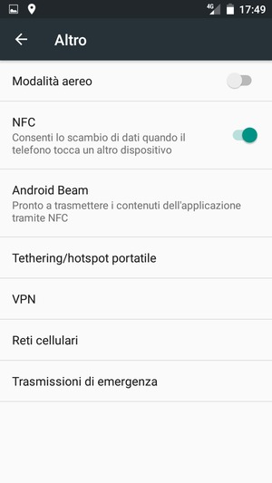 Seleziona Reti cellulari
