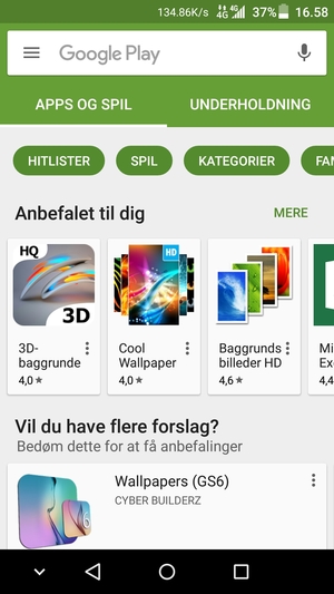 Vælg søgefeltet